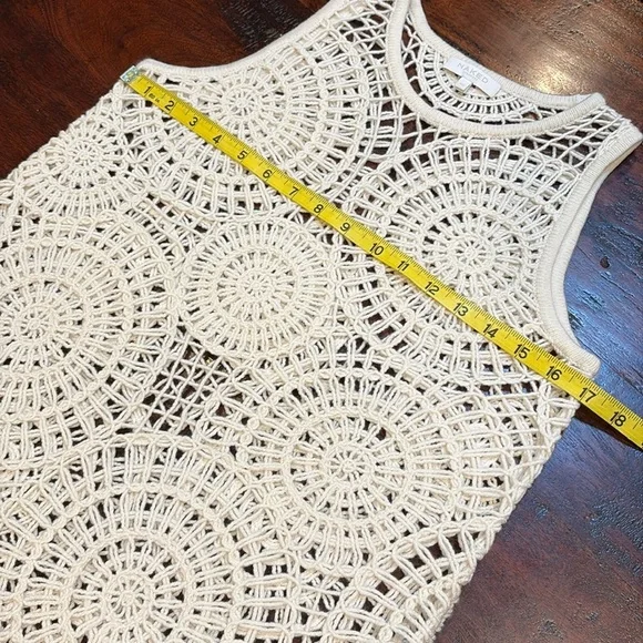 NakedCashmere Alessandra Crochet Cashmere Blend Mini Dress Ecru XS - Picture 11 of 13